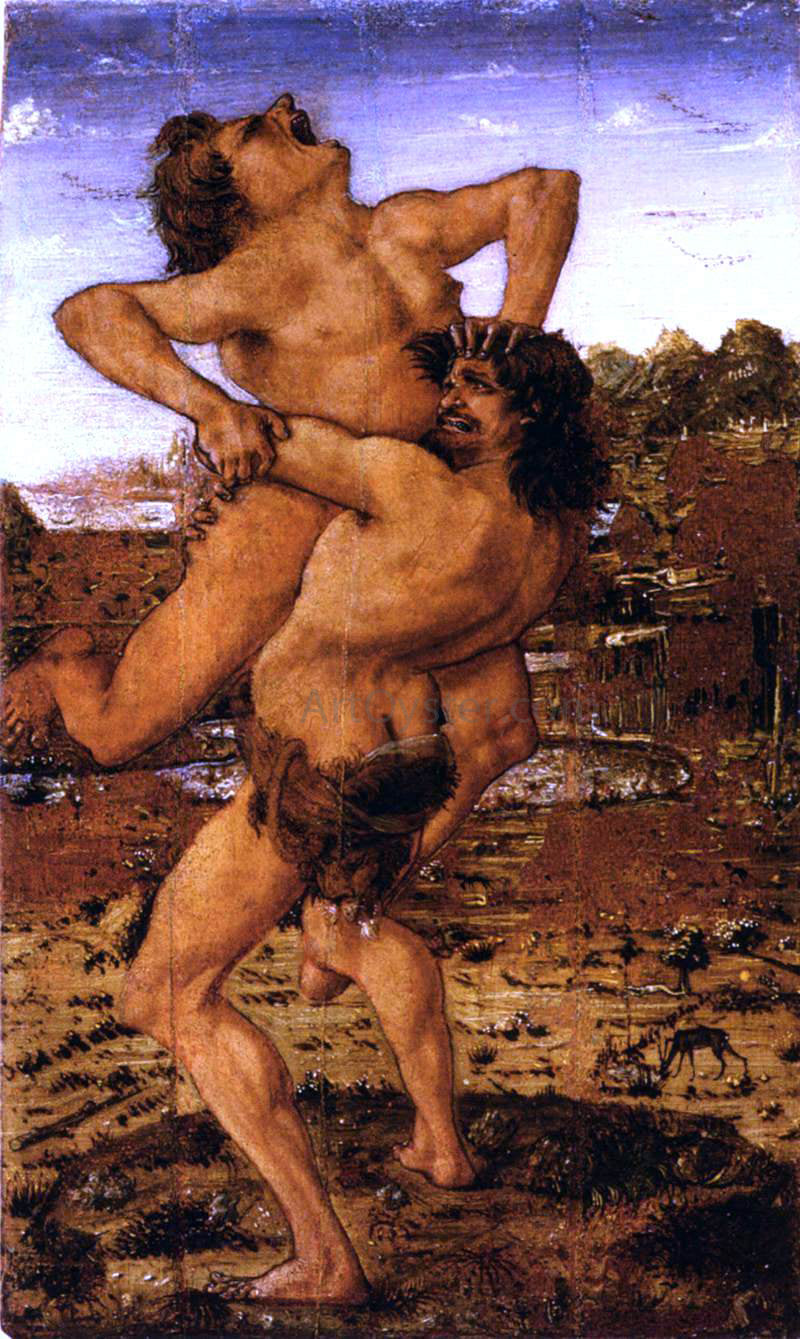 Antonio Del Pollaiuolo Hercules and Antaeus - Canvas Print