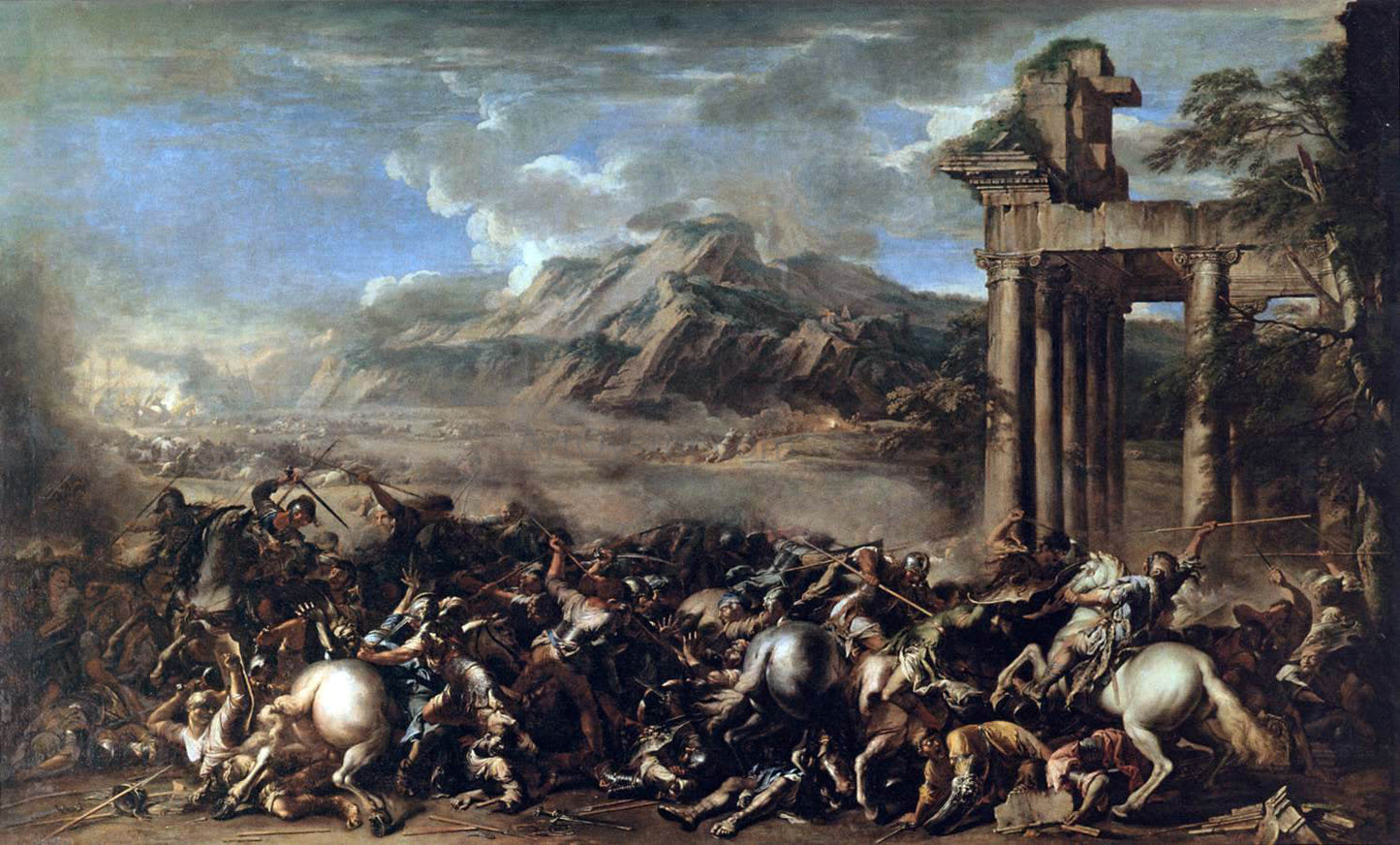 Salvator Rosa Heroic Battle - Canvas Print