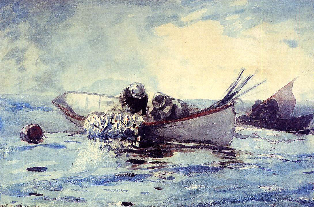 Winslow Homer Herring Fishing - Canvas Print