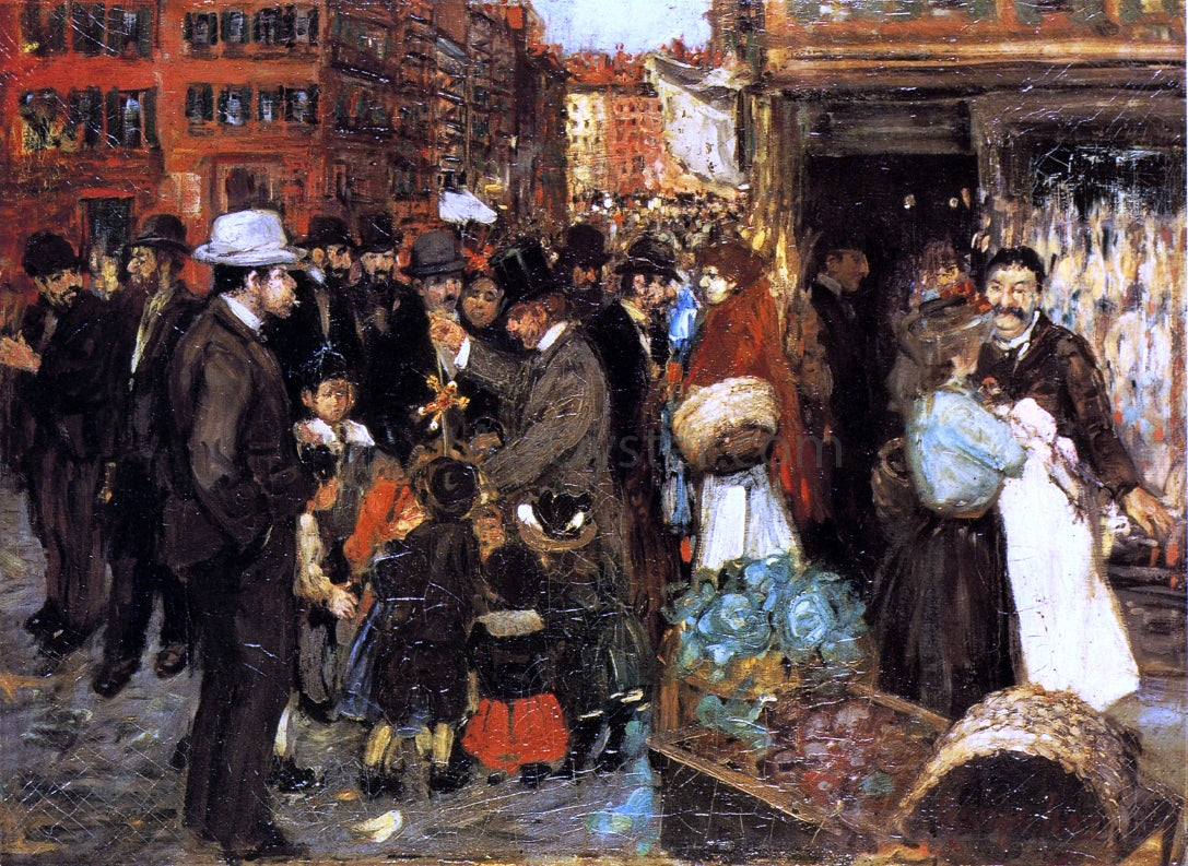 George Luks Hester Street - Canvas Print