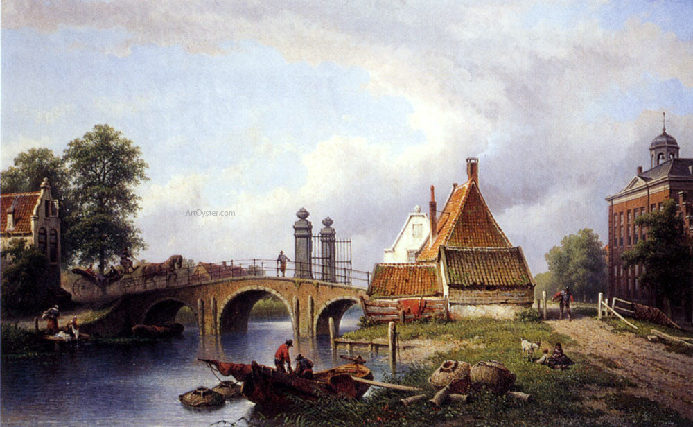 Eduard Alexander Hilverdink Het Rechthuys in Watergraafsmeer, Amsterdam - Canvas Print