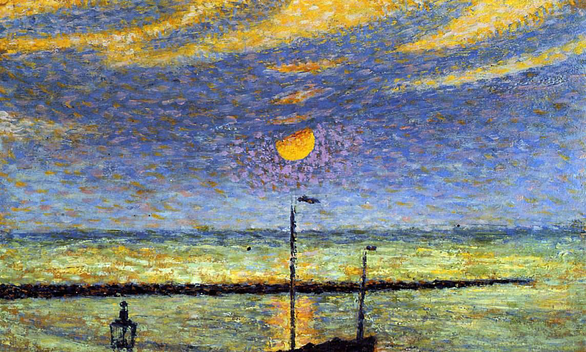 Georges Lemmen Heyst No. 19: Clear Night, Moon - Canvas Print