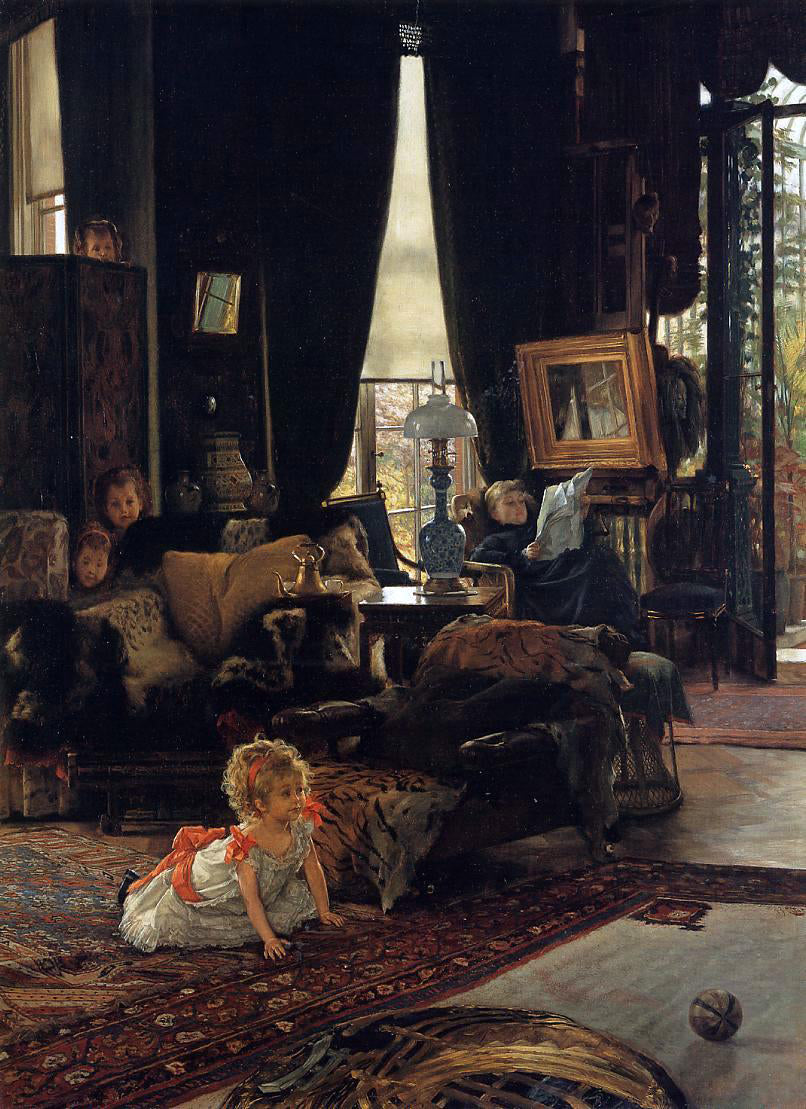 James Tissot Hide and Seek - Canvas Print