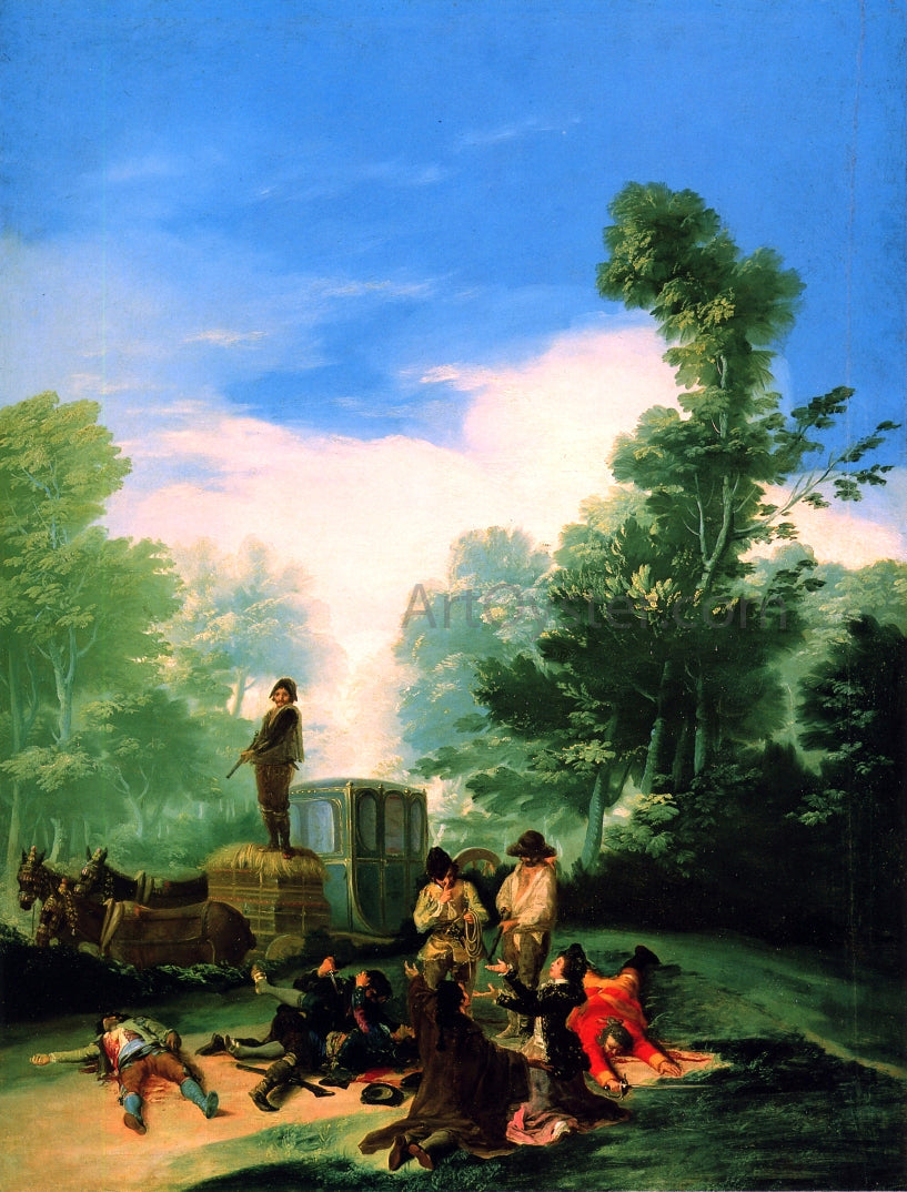 Francisco Jose de Goya Y Lucientes Highwaymen Attacking a Coach - Canvas Print
