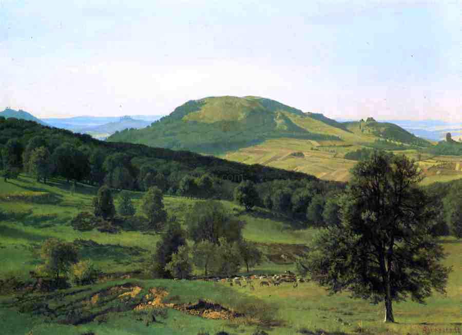 Albert Bierstadt Hill and Dale - Canvas Print