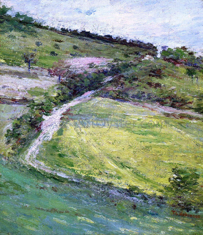Theodore Robinson Hillside in Giverny, France - Canvas Print