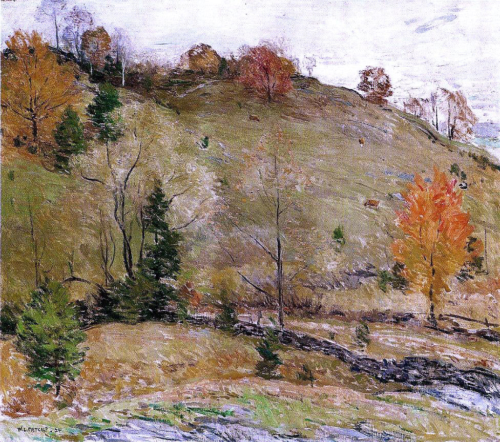 Willard Leroy Metcalf Hillside Pasture - Canvas Print