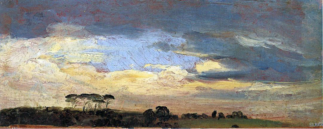 Francois-Marius Granet Hilltop with Pines, Evening Light - Canvas Print