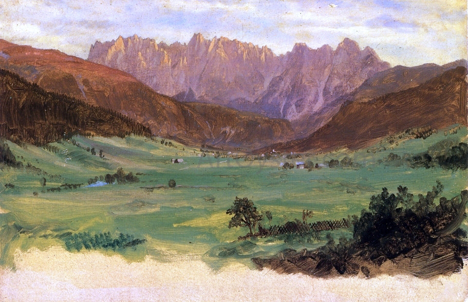 Frederic Edwin Church Hinter Schonau and Reiteralp Mountains, Bavaria - Canvas Print