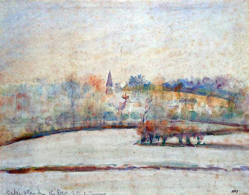 Camille Pissarro Hoarfrost - Canvas Print