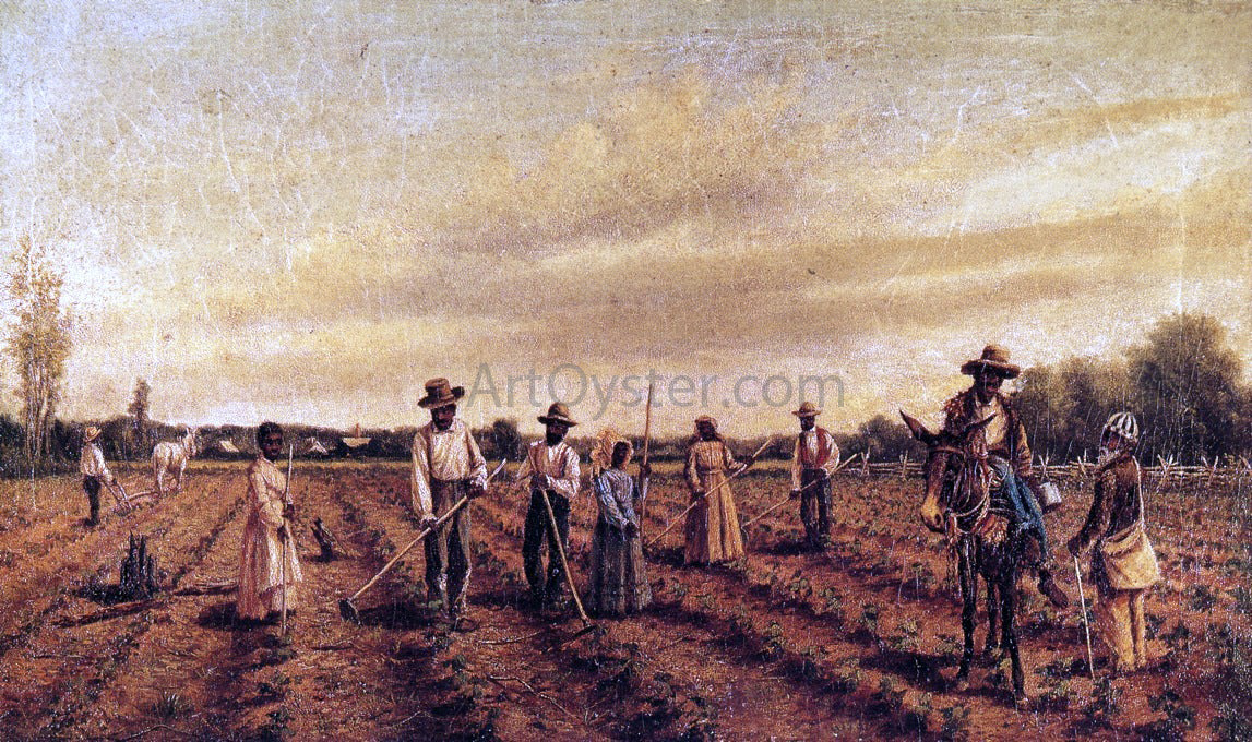William Aiken Walker Hoeing Cotton - Canvas Print