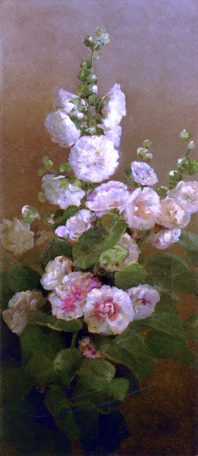 Charles Ethan Porter Hollyhocks - Canvas Print