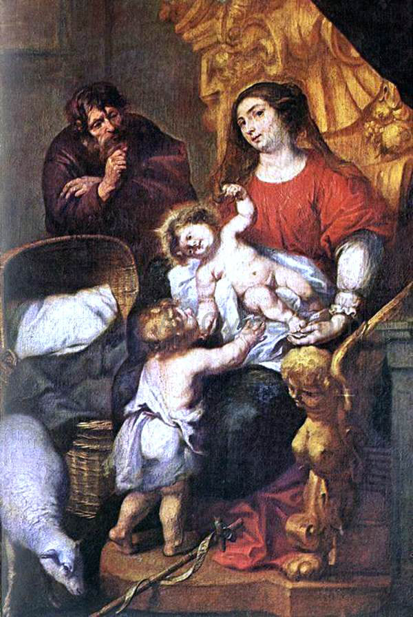 Pedro De Moya Holy Family - Canvas Print