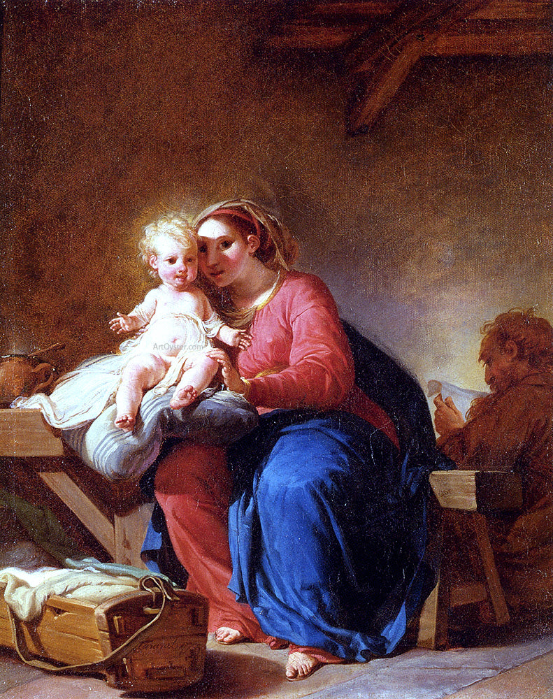 Hugues Taraval Holy Family - Canvas Print
