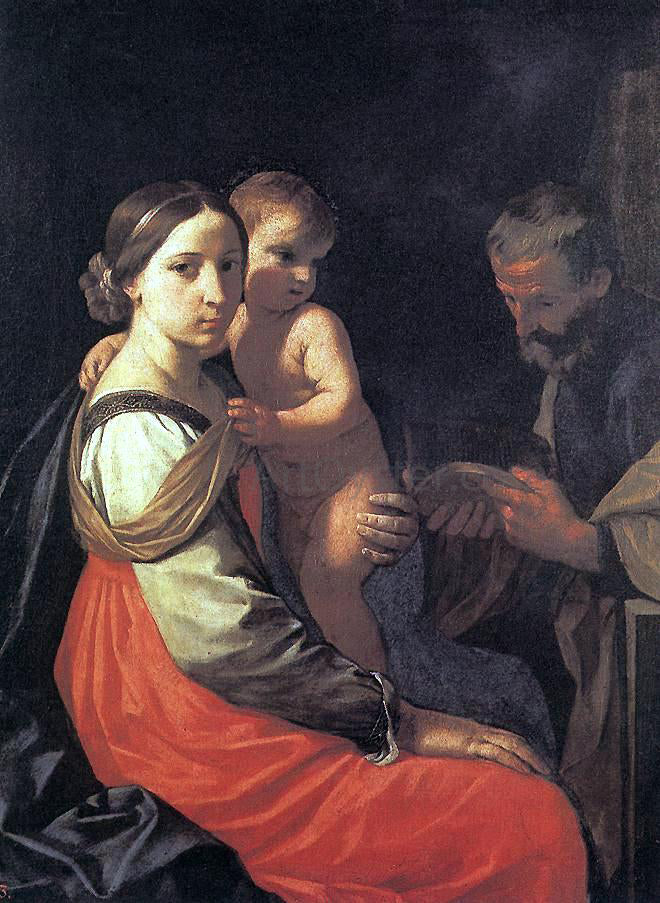 Simone Cantarini Holy Family - Canvas Print