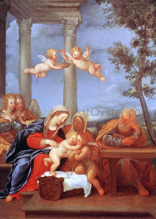 Francesco Albani Holy Family - Canvas Print