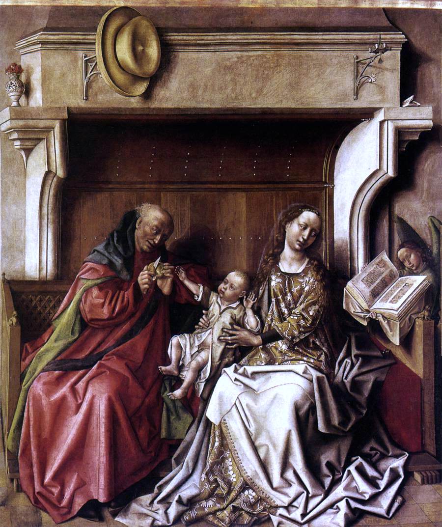 Barthelemy D'Eyck Holy Family - Canvas Print