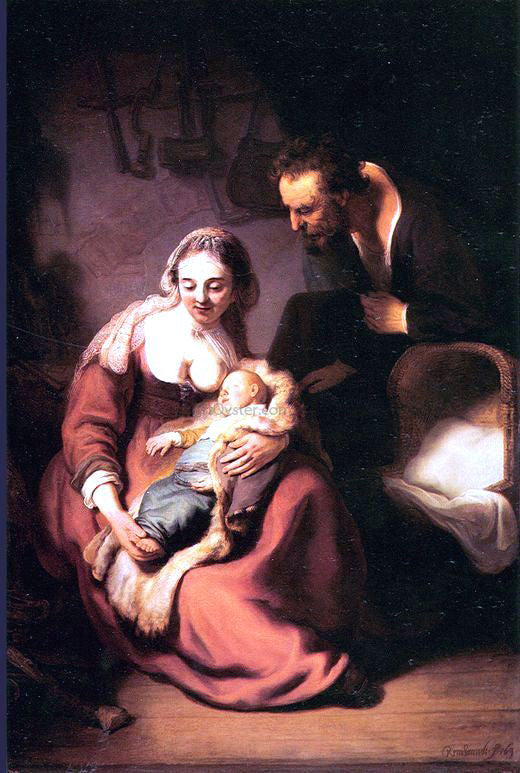 Rembrandt Van Rijn Holy Family - Canvas Print