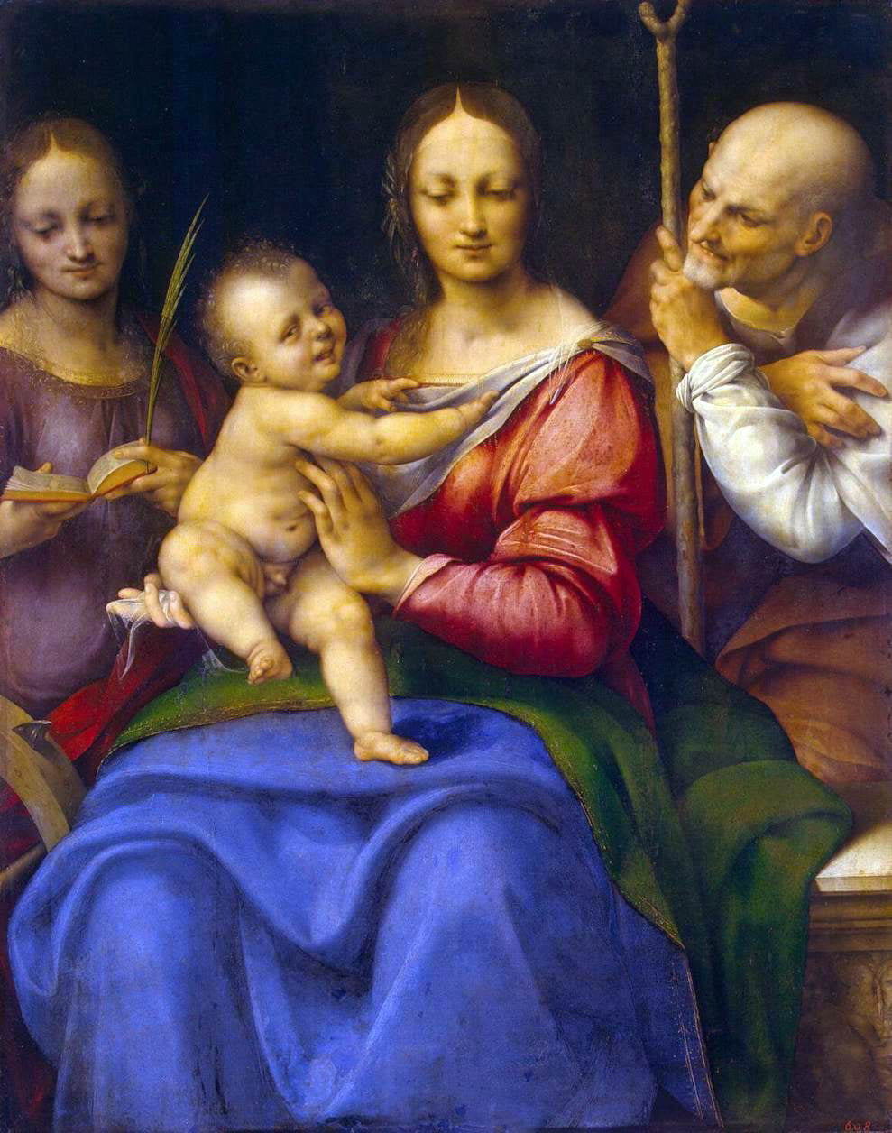 Cesare Da Sesto Holy Family with St Catherine - Canvas Print