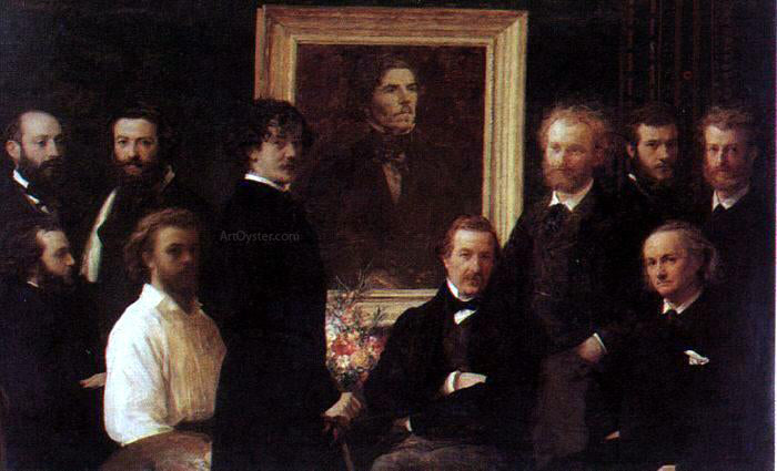 Henri Fantin-Latour Homage to Delacroix - Canvas Print