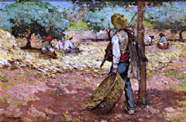 Alberto Pla Y Rubio Hombre en el Campo - Canvas Print