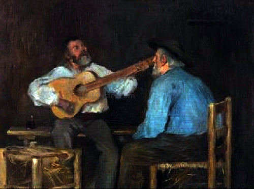 Luis Graner Hombres Tocando la Guitarra - Canvas Print