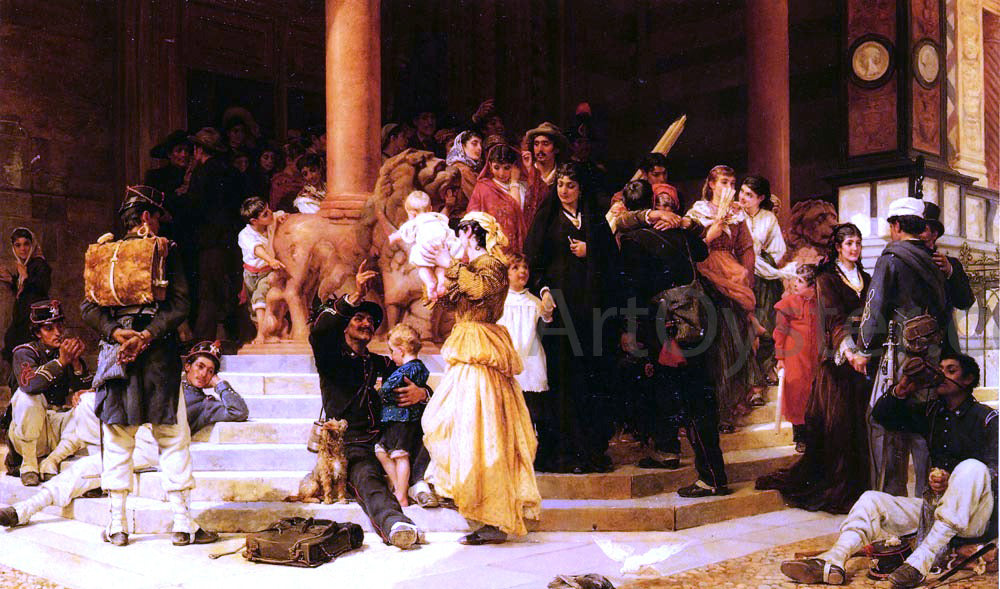 Frank Warwick Topham Home After Service - Canvas Print