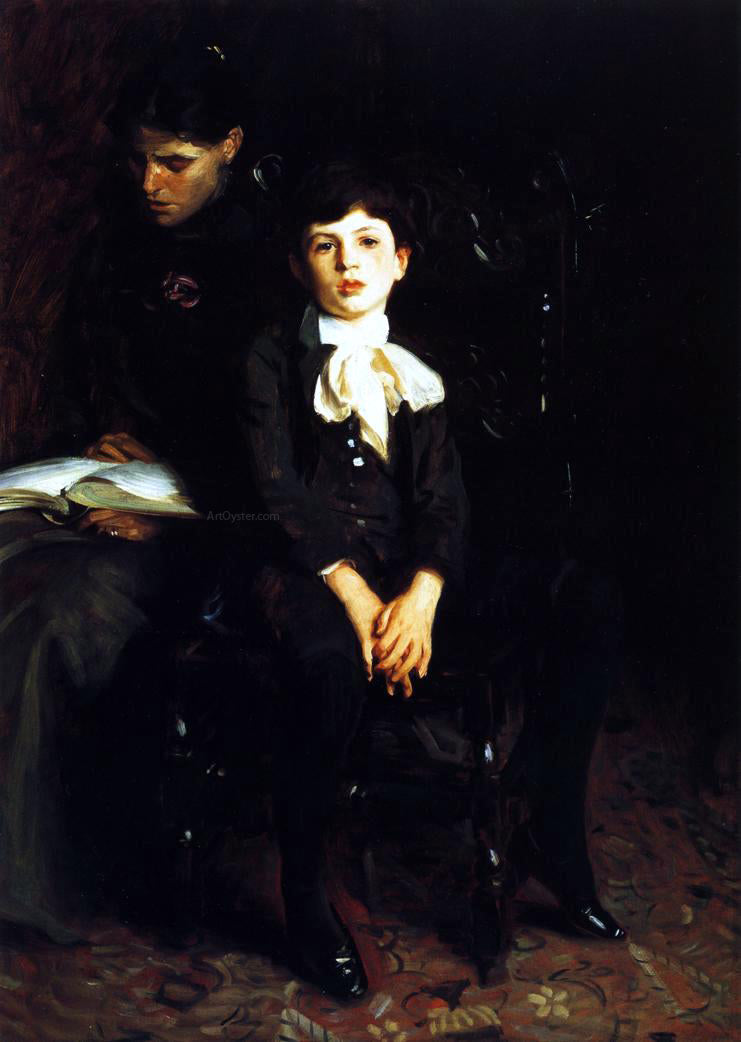 John Singer Sargent Homer Saint-Gaudens and His Mother - Canvas Print