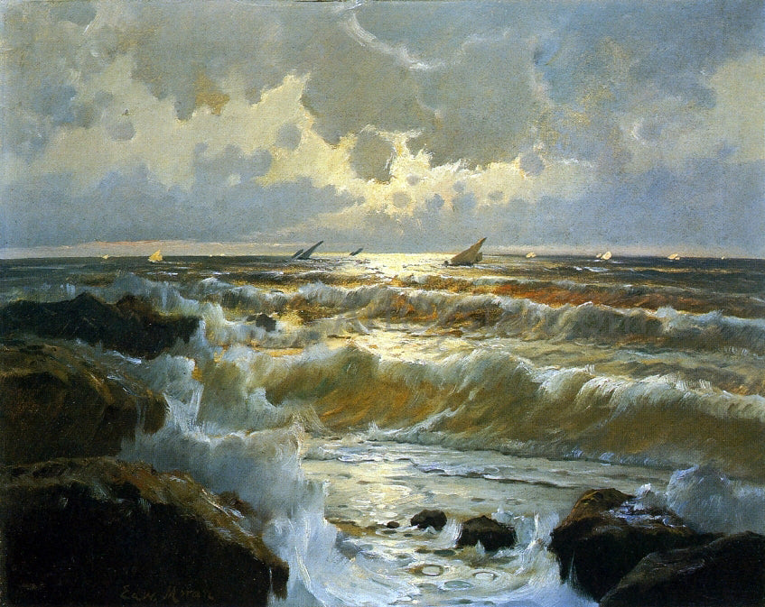 Edward Moran Homeward Bound - Canvas Print