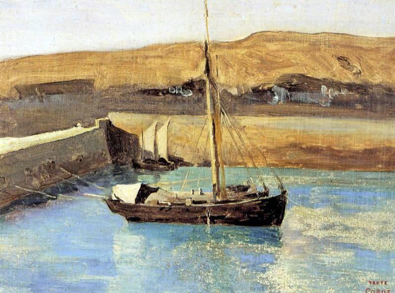 Jean-Baptiste-Camille Corot Honfleur - Fishing Boat - Canvas Print