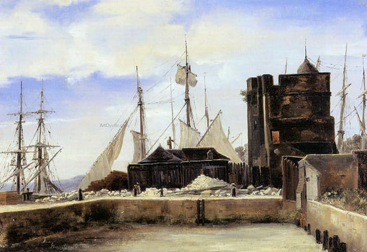 Jean-Baptiste-Camille Corot Honfleur - The Old Wharf - Canvas Print