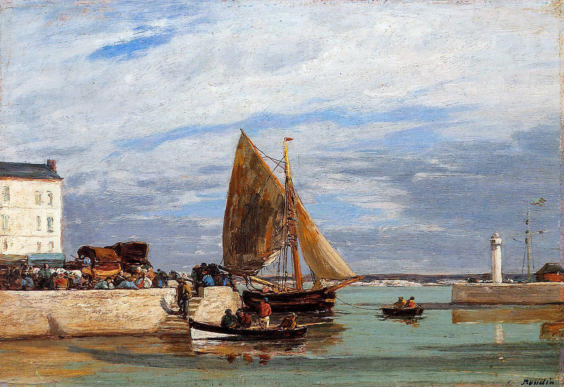Eugene-Louis Boudin Honfleur, the Port - Canvas Print