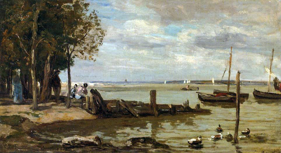 Eugene-Louis Boudin Honfleur, the Shore - Canvas Print
