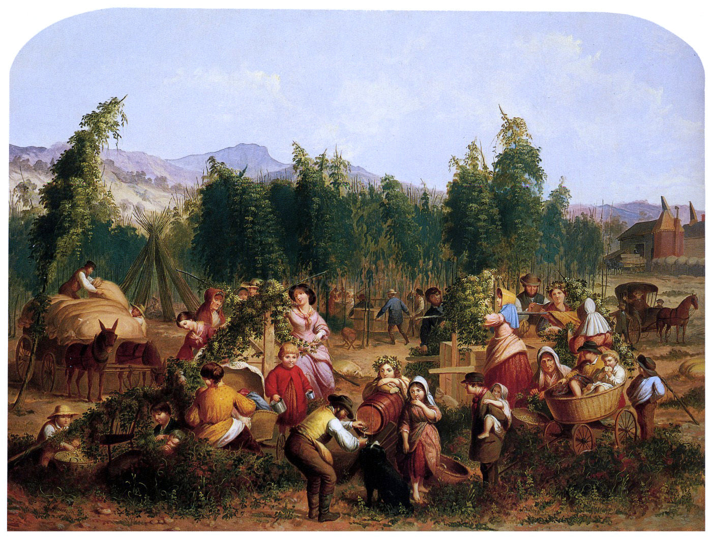 Thompkins Harrison Matteson Hop Picking - Canvas Print