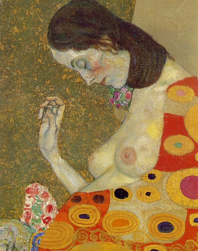 Gustav Klimt Hope II Detail - Canvas Print