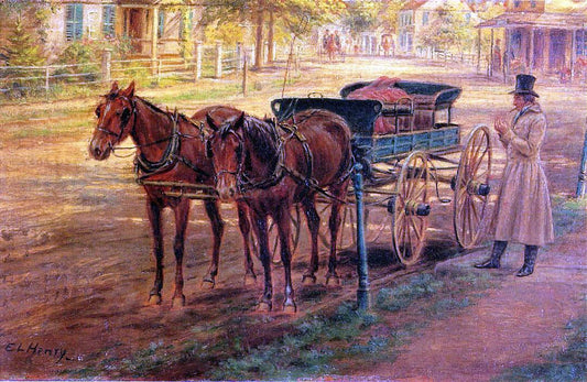 Edward Lamson Henry Horse and Buggy - Canvas Print