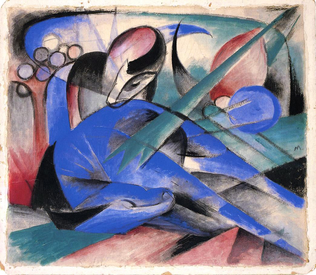 Franz Marc Horse Asleep - Canvas Print
