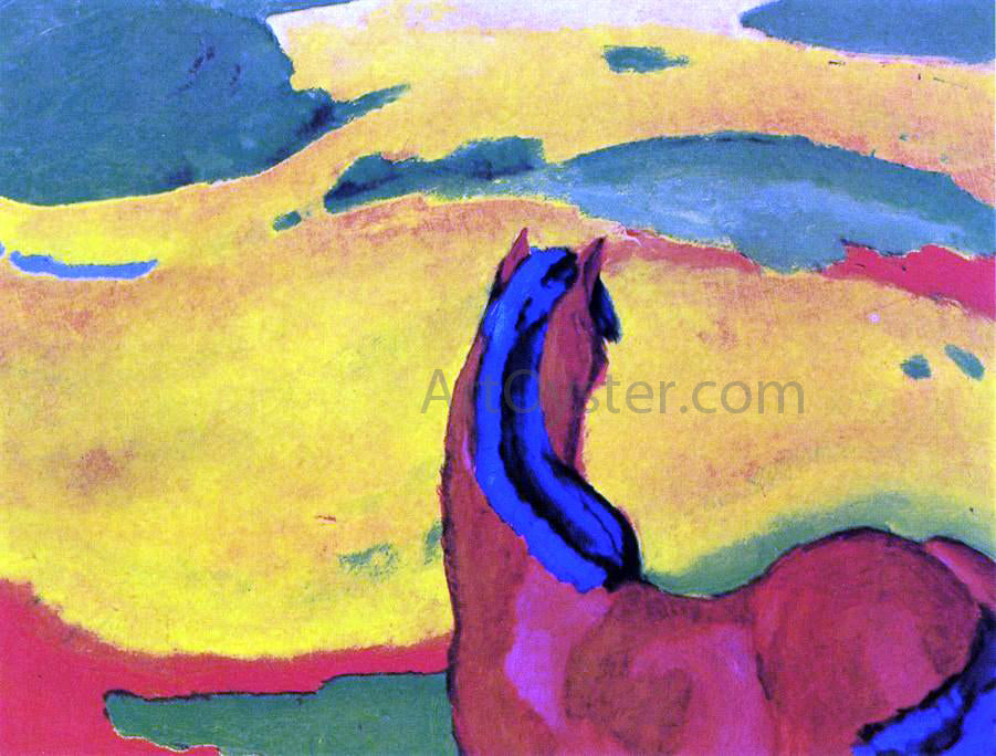 Franz Marc Horse in a Landscape - Canvas Print