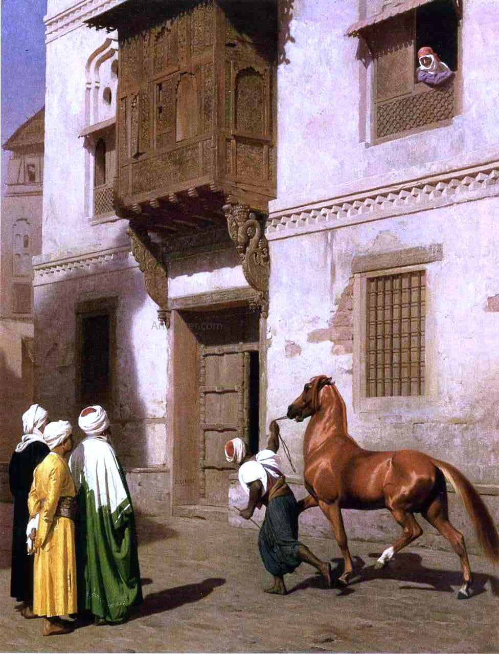 Jean-Leon Gerome Horse Merchant in Cairo - Canvas Print
