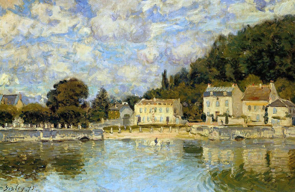 Alfred Sisley Horses being Watered at Marly-le-Roi - Canvas Print