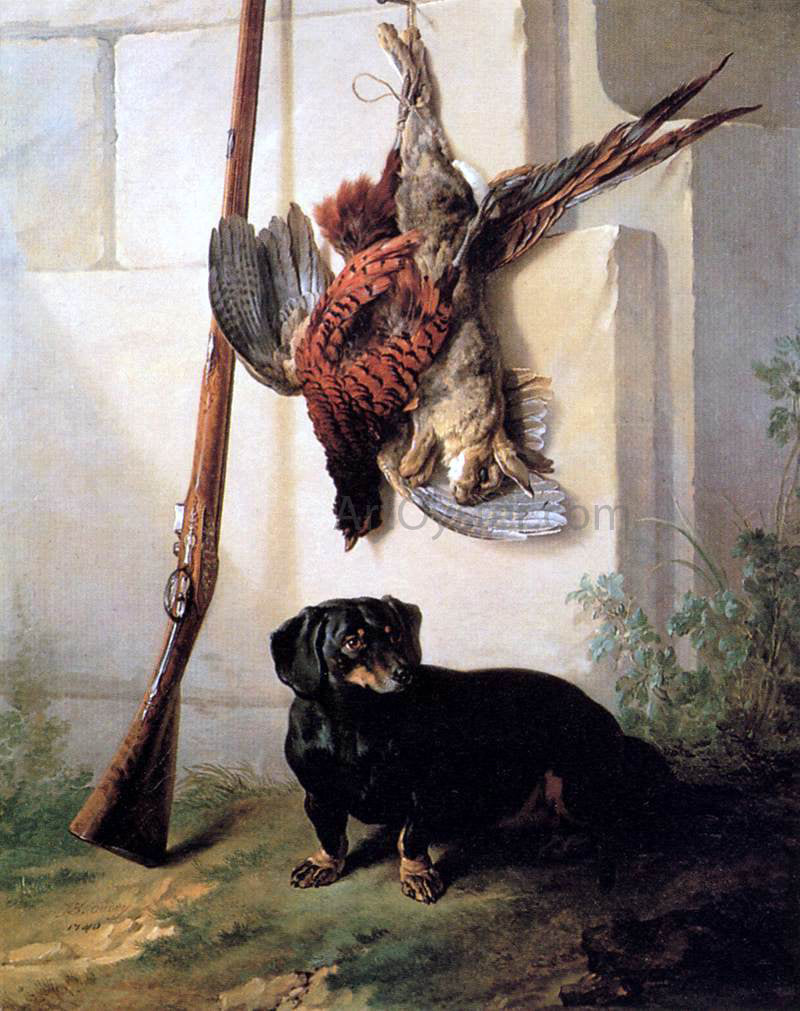Jean-Baptiste Oudry Hound with Gun and Dead Game - Canvas Print