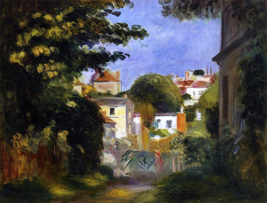 Pierre Auguste Renoir House and Figure among the Trees - Canvas Print