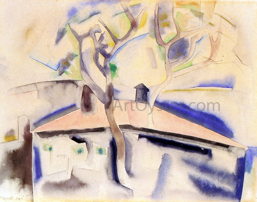 Charles Demuth House and Tree Forms #1 - Canvas Print