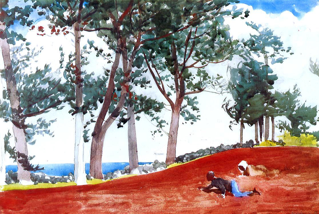 Winslow Homer House and Trees - Canvas Print