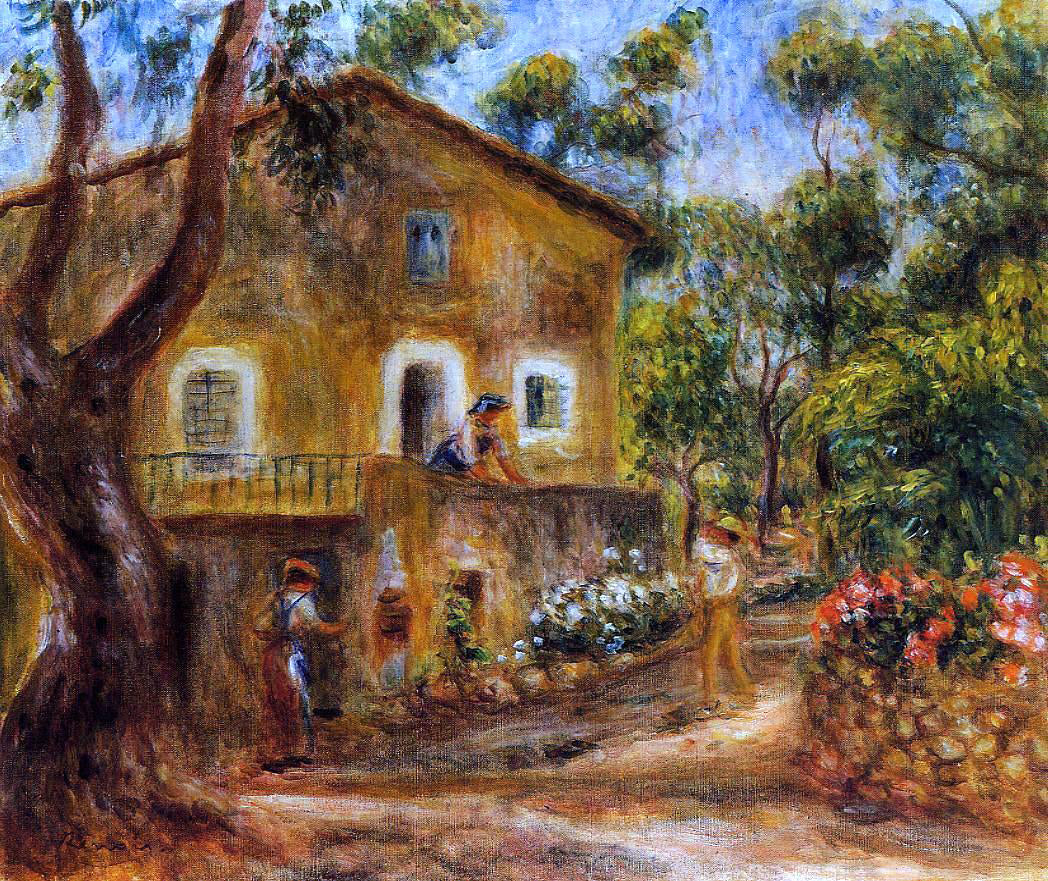 Pierre Auguste Renoir A House in Collett at Cagnes - Canvas Print