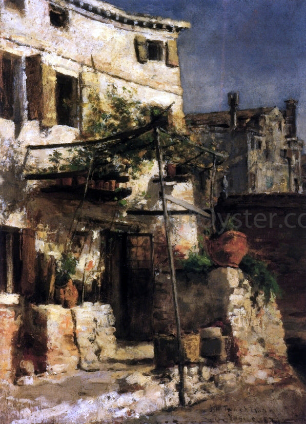 John Twachtman House on a Canal, Venice - Canvas Print