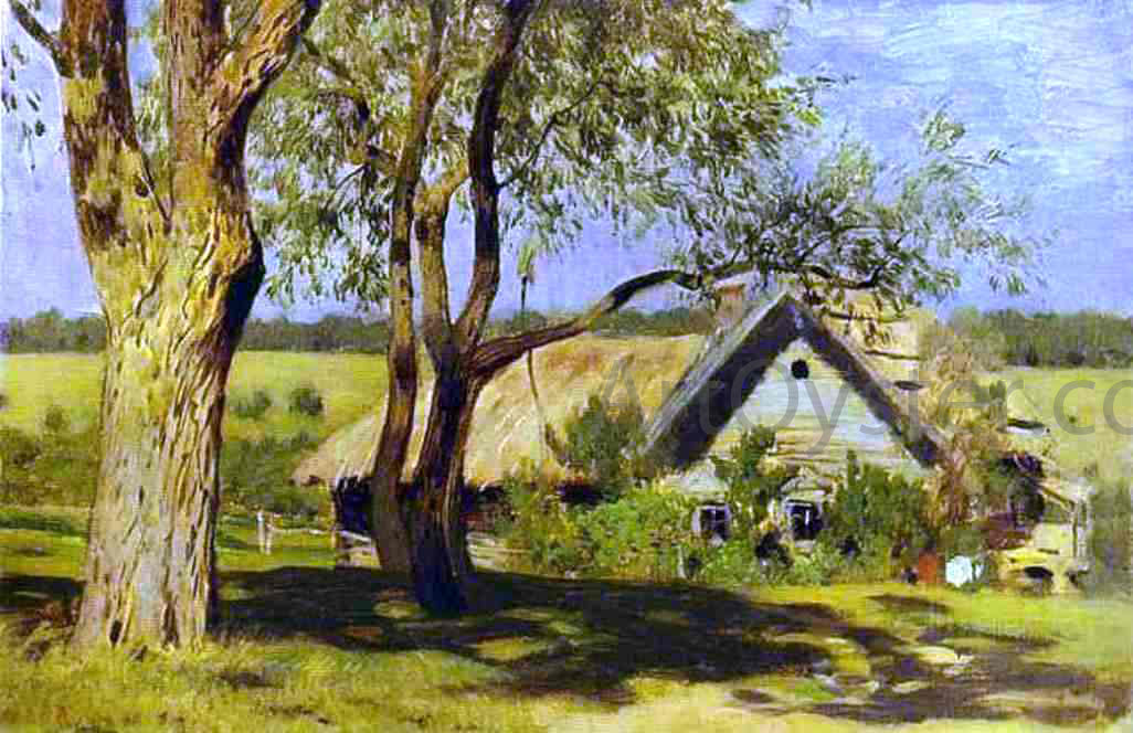 Isaac Ilich Levitan House with Broom-Trees, Study - Canvas Print