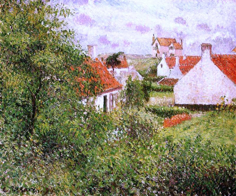 Camille Pissarro Houses at Knocke, Belgium - Canvas Print