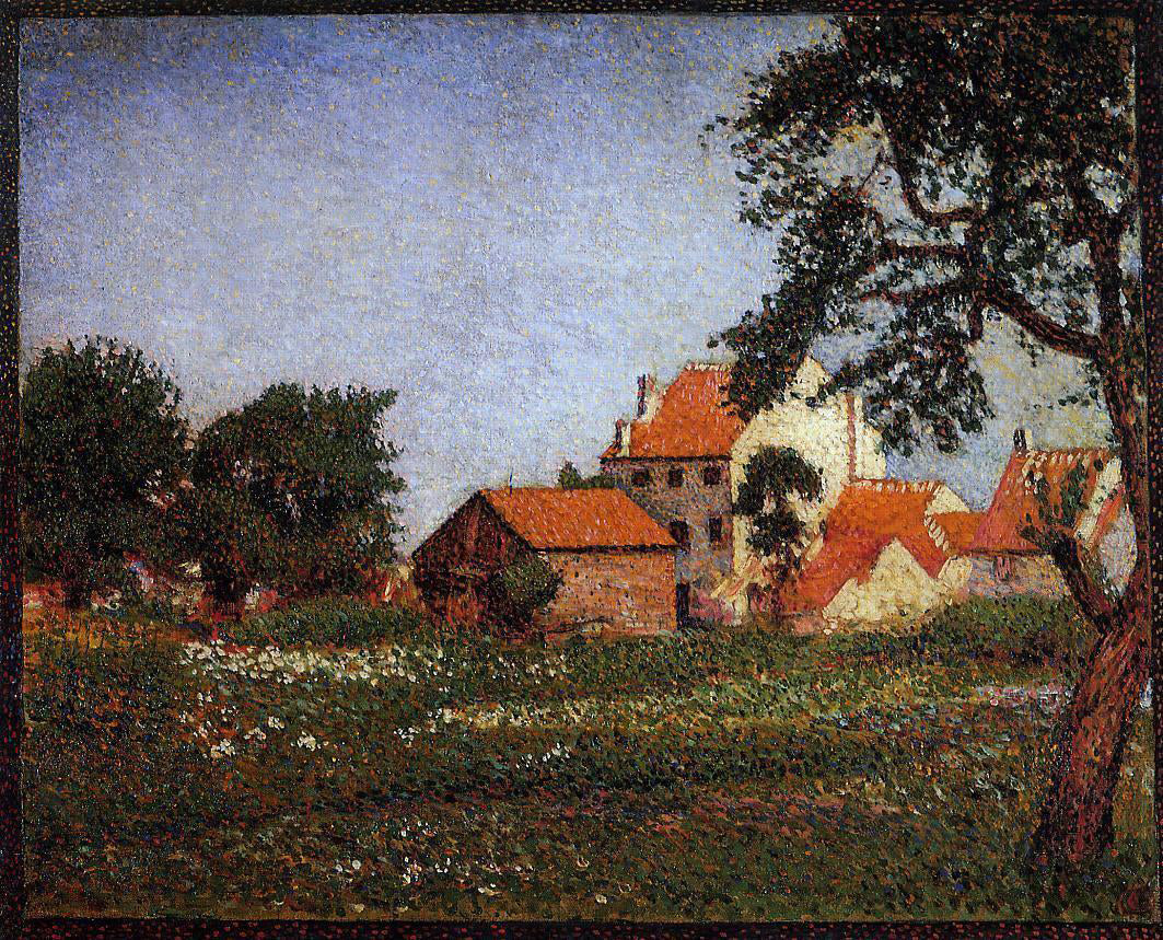 Georges Lemmen Houses at La Hulpe - Canvas Print