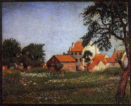 Georges Lemmen Houses at La Hulpe - Canvas Print